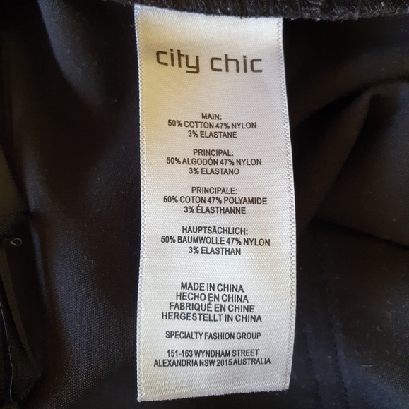 City Chic Black Trousers Size 16 - Picture 4 of 4
